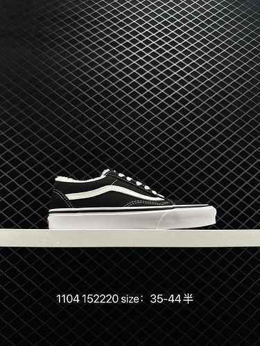 Vans Old Skool classico bianco e nero peluche calore invernale peluche fodera bassa fodera interna i