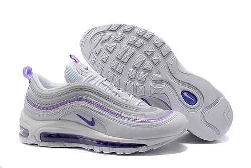 Nike Nike Air Max 97 Series Versatile Retro Air Scarpe da corsa ammortizzate Bianche Viola chiaro 31