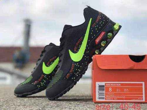 NIKE SHOX REAX RUN Nike tessuto nero verde 4045