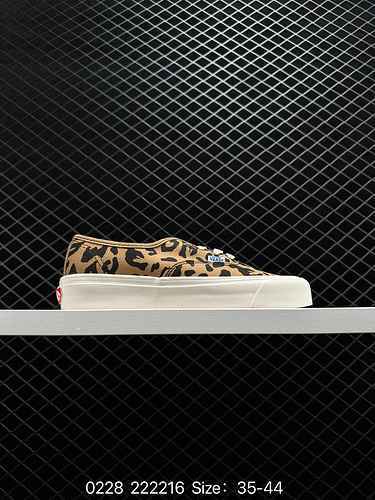 Vans Vault OG Authentic LX Leopard Print Scarpe da tavola casual basse in tela con rami di fascia al