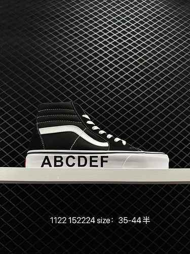 2 Company level Vans Vans SK8 Hi Slim Black and white bold printing [ABCDEF] high top fashion sports