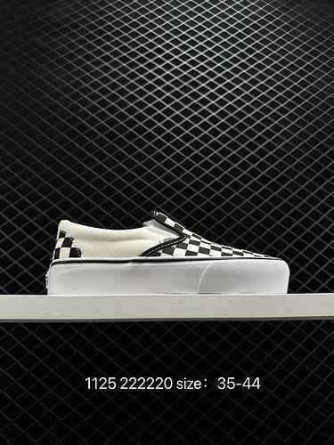 Vans Thick Bottom Classic Lazy Man Black and White Checkerboard Prototype Development Road Preface O