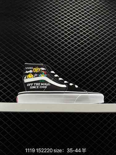 Vans SK8-Hi Project Smiling Face Print Better Day Sk8-Hi is a lightweight lace up high top board sho