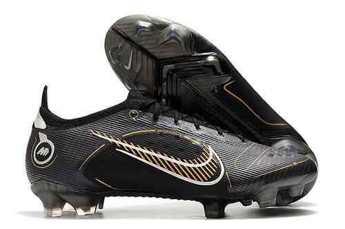 Arrivato Nike Assassin 14th Generation Half Low Top Nero Oro Impermeabile Maglia FG Scarpa da calcio