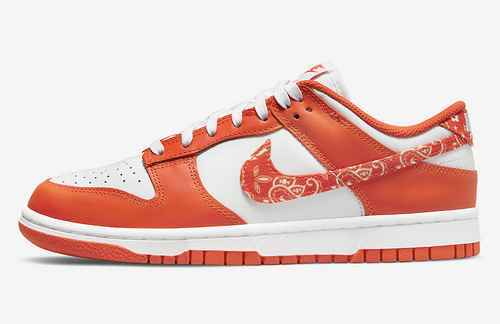 Nike Dunk Low Orange Paisley DH4401103 3645 con mezza taglia