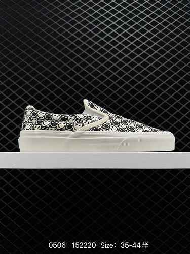 Vans Vans Official Classics Slip-On VR3 Smiling Face One Step Checkerboard Printed Canvas Shoes Size