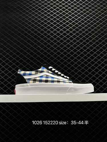 Vans Scarpe da tavola casual da uomo e da donna, ufficiali, OLD SKOOL, stampate a scacchiera, basse,