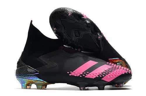 Arrivedinherited Adidas Nero Rosa Falcon 20full knit impermeabile rosa spinoso FG calcio Scarpa da c