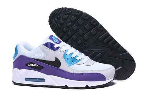 Nike Nike Air Max 90 Bianca Blu Viola Autentica contiene mezza taglia AJ1285103 3645