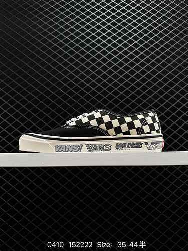 Vans Authentic Anaheim Black and White Checkerboard Fashion Versatile Casual Board Shoes VNA2Z5L8G S
