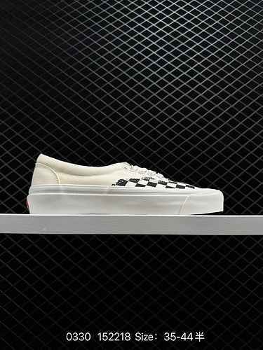 9 Vans Era Spliced ​​Checkerboard Design asimmetrico a contrasto Bianco e neroRosso Bianco Versione 