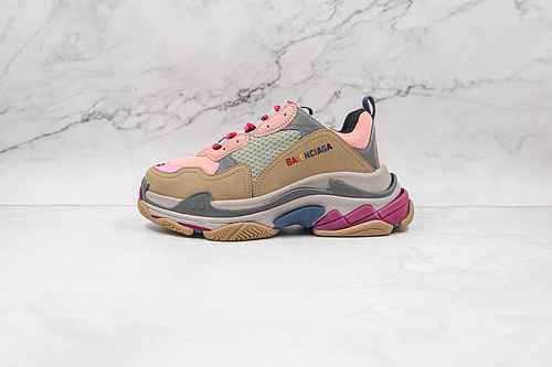 D30 | Support store release OK version Brown pink Balenciaga Triple S Correct font Electric embroide