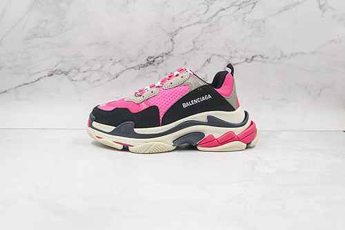 D30 | Support store release OK version Black pink Balenciaga Triple S Correct font Electric embroide