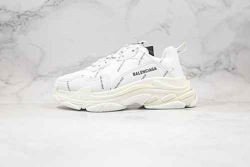 E00 | Support to store the original Balenciaga logo letter pop-up screen white Balenciaga Triple S p