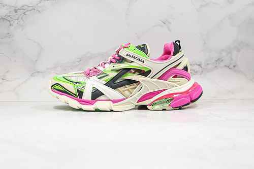 F30 | Support Balenciaga 4th Generation 4.0 White Green Pink Balenciaga Track 4.0 Balenciaga 4th Gen