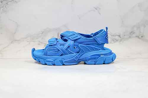 E30 | Support to store the original OK scanning version Balenciaga 4.0 Velcro sandals Blue 2020 summ