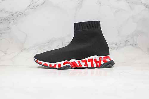 C10 | Support store level black red Balenciaga letter socks shoes/balenciaga Sneaker Tess S. Gomma M