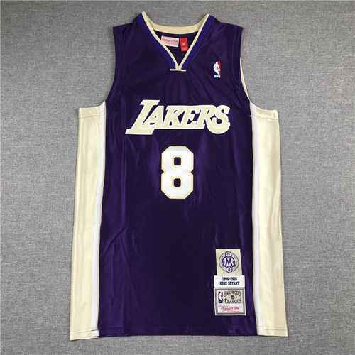 Lakers 8 Kobe Hall of Fame MN Vintage Viola Oro