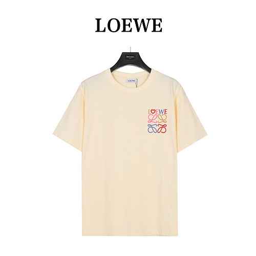 LoeweLoewe 23ss T-shirt a maniche corte stampata con logo colorato in schiuma