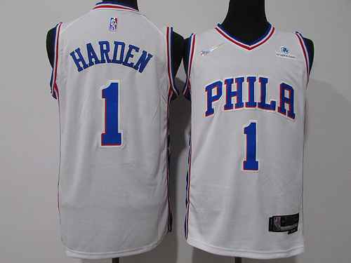 76ers 1° Harden 75° Anniversario Bianco