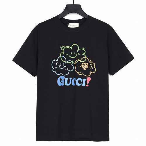 GUCCI Cartoon Cloud Volto sorridente stampato Manica corta