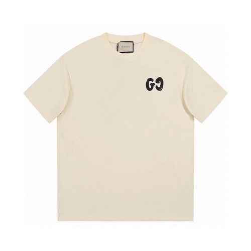 GUCCI Gucci 23ss Summer Nuova lettera calligrafica disegnata a mano doppia G manica corta