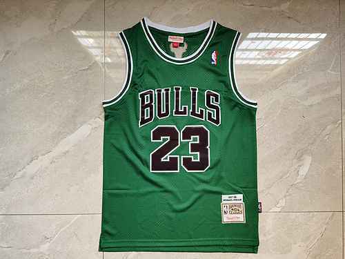 Ricamo a rete verde MN Vintage Bull 23 Jordan Bulls