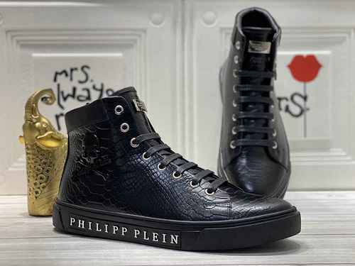 1159240PHILIPHILIPP PLEIN New Fashion High Top Sports Men's Shoe 38-44