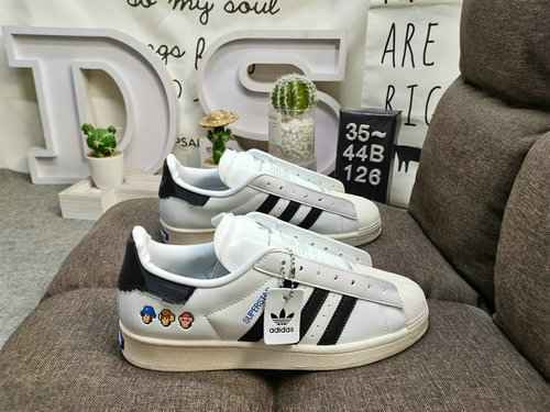 126DAdidas Clover Originals Superstar Shell Head Classico Versatile Scarpe da tavolo sportive casual