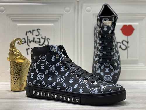 1159240PHILIPHILIPP PLEIN New Fashion High Top Men's Shoes 38-44