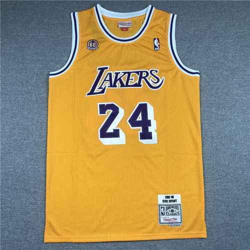 MN Retro 60° Anniversario Lakers 24 Kobe Retro Giallo