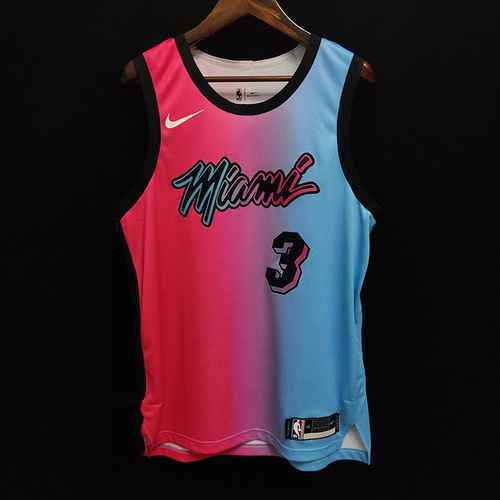 La maglia AU Player Edition 2021 Season Heat 3 Wade 14 Hero Blue Pink Gradient City Edition può esse