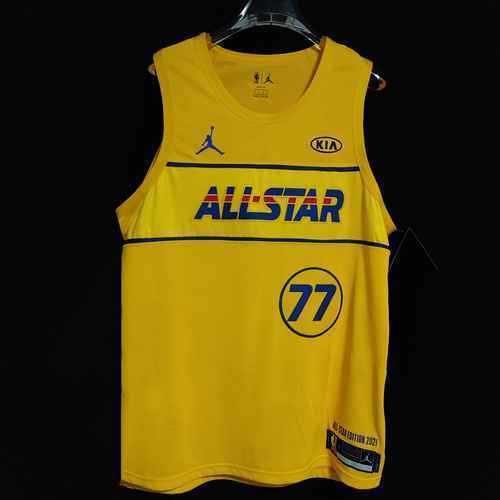 AU Player Edition NBA 2021 All Star Western Giallo Ricamo personalizzabile