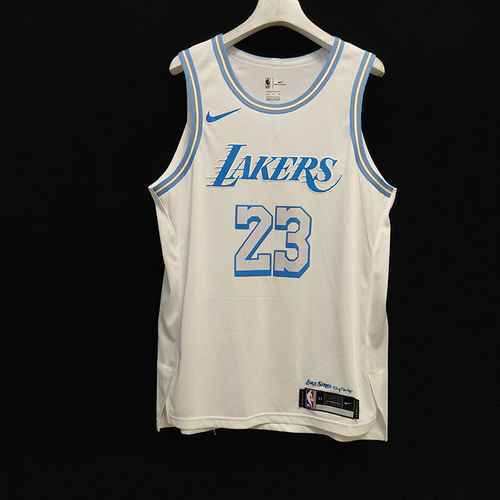 Maglia da basket ricamata personalizzata bianca AU Player Edition Lakers 23 James 24 Kobe 3 Davis 0 