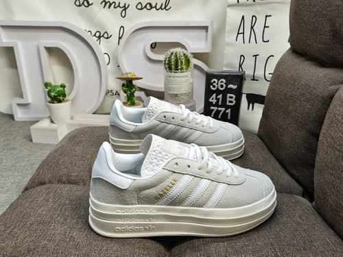 771DAdidas Originals Gazelle Bold W Clover Tre strati Suola spessa Low Top Retro Versatile Casual Sp