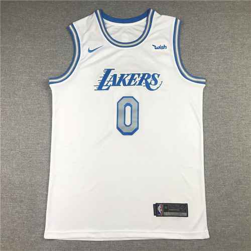 21a stagione Lakers Numero 0 Wizards City Edition Bianco