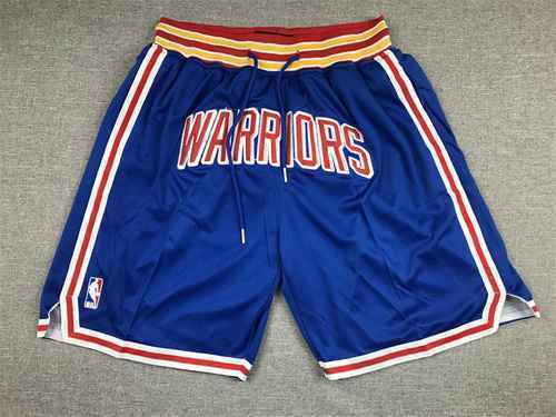 Pantaloni tascabili Pantaloni da basket blu per il 75° anniversario dei Warriors della 22a stagione