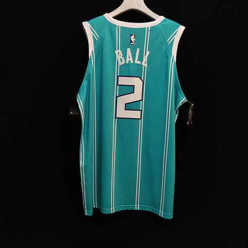 Maglia AU Player Edition 2021 Hornets 2 Ball 20 Howard a strisce verde chiaro personalizzabile