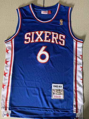 76ers 6 Julius Owen Vintage Blu