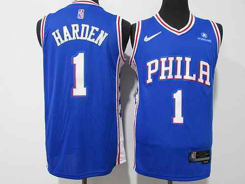 76ers 1° Harden 75° anniversario Blu