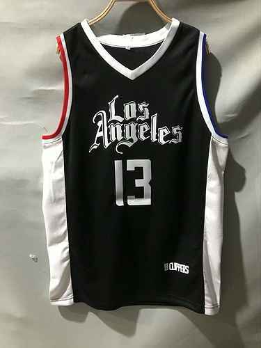 La maglia Clippers 13 George City Black Hot Press Edition della stagione 2021 può essere personalizz