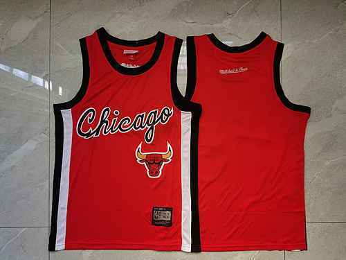 Canotta rossa Bulls Red Chicago Letter Jordan