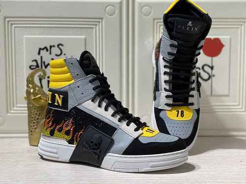 1159340PHILIPHILIPP PLEIN New Fashion High Top Men's Shoes 38-44