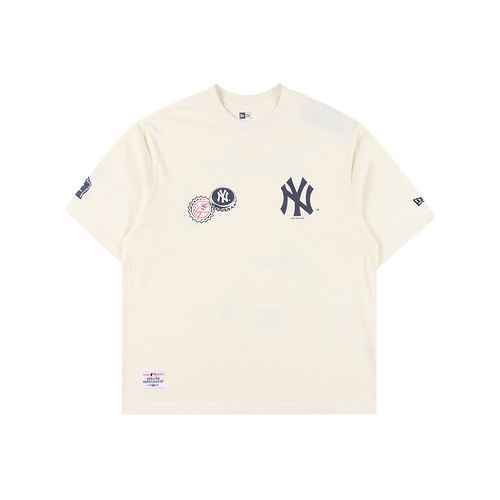 Maglietta casual girocollo a maniche corte con stampa logo New Era SS23 MLB New York Yankees