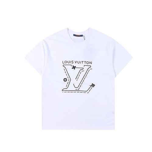 Louis VuittonLogo Louis Vuitton ricamato a maniche corte