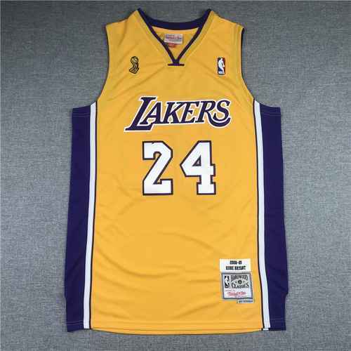 Lakers 24 Kobe Champions League Giallo retrò