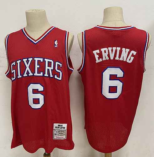 76ers 6 Julius Owen Vintage Rosso