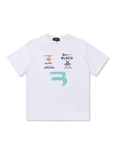 BalenciagaBalenciaga T-shirt manica corta con lettera stampata Logo Fusion multi elemento