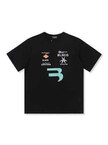 BalenciagaBalenciaga T-shirt manica corta con lettera stampata Logo Fusion multi elemento