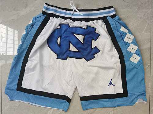 Pantaloni tascabili Pantaloni da basket blu e bianchi della Carolina del Nord